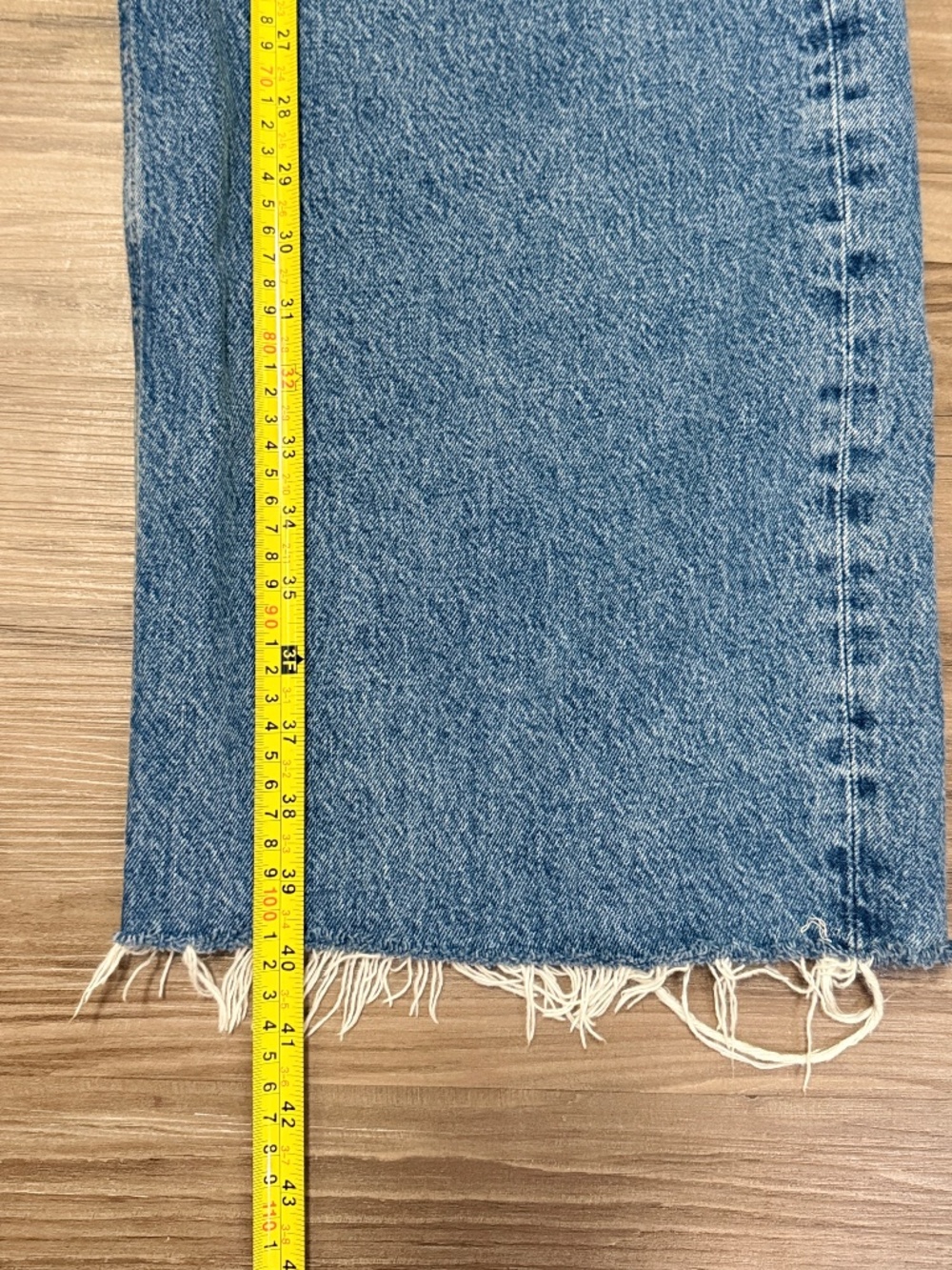AGOLDE Low Curve Jean 31x28 Relaxed Wide Leg Raw Hem Designer Denim ♡ $258! - Picture 6 of 9